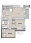 2 Bedroom Floor Plan